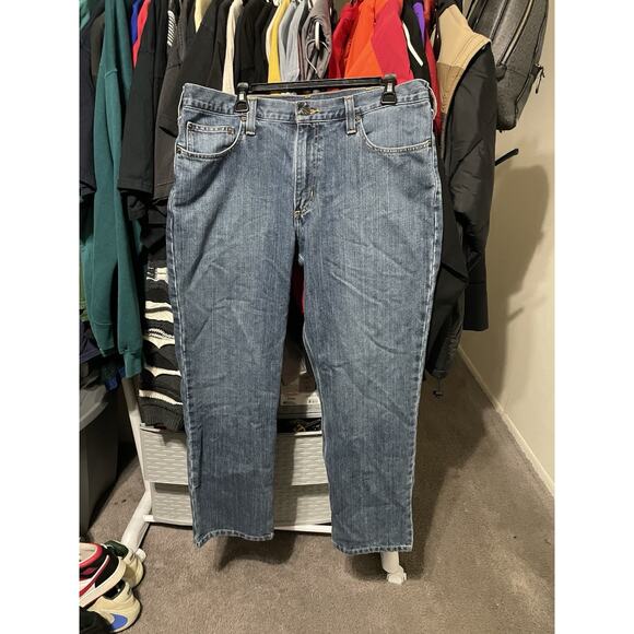 Size 36x30- Carhartt Relaxed Fit Jeans Men’s Blue Denim - Picture 1 of 3